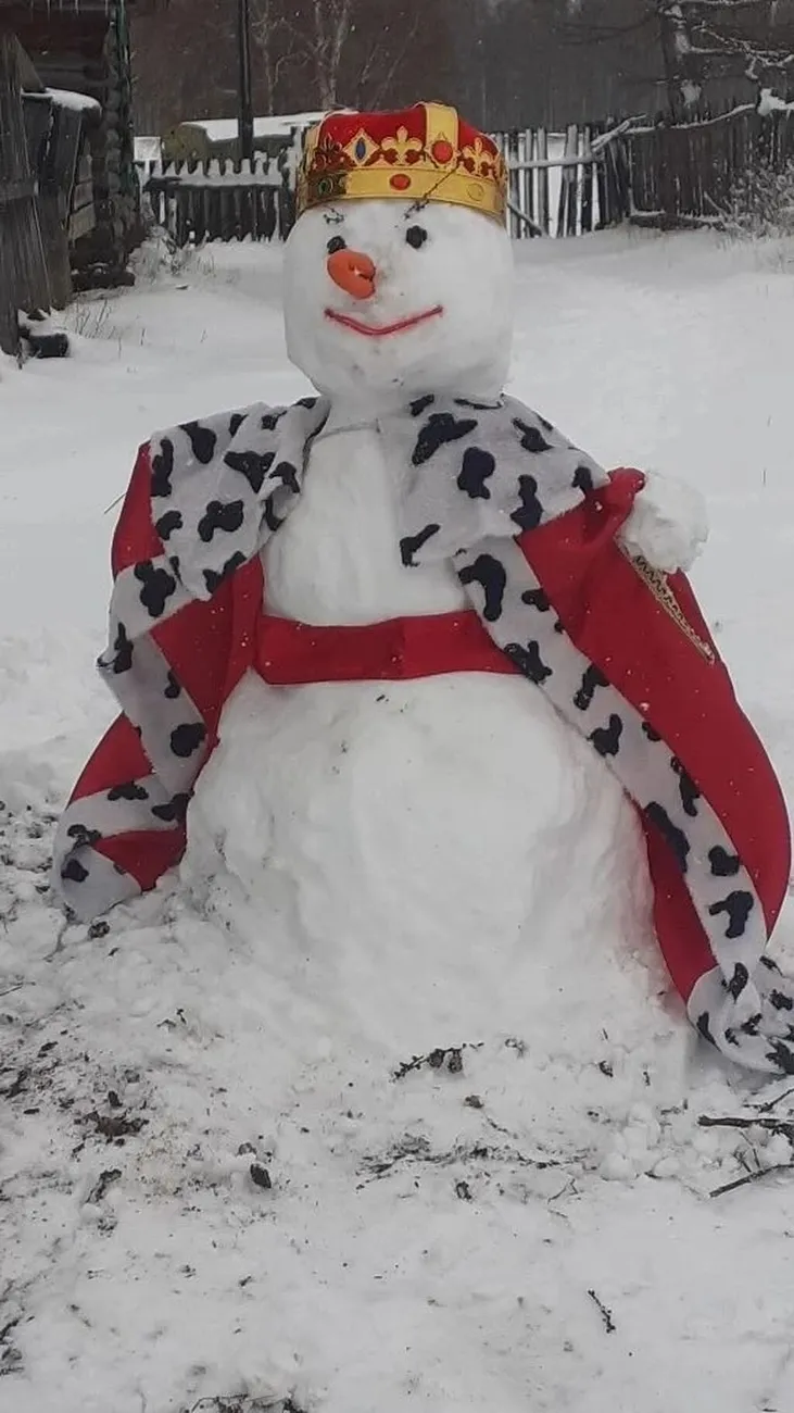 Снеговик семьи Ильи Золотуева