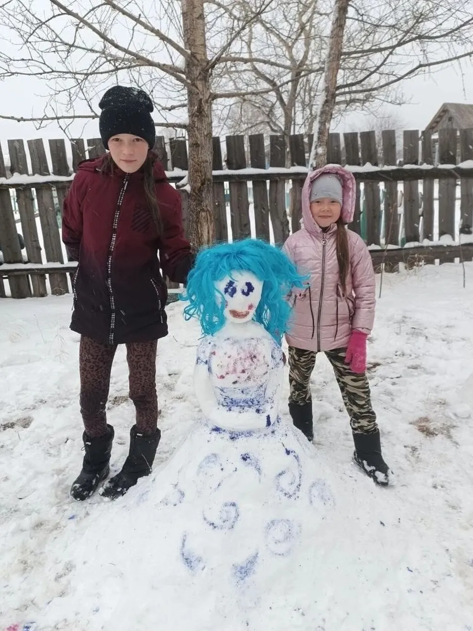 Снеговик семьи Агнии Дульяниновой и Ани Жуманеевой