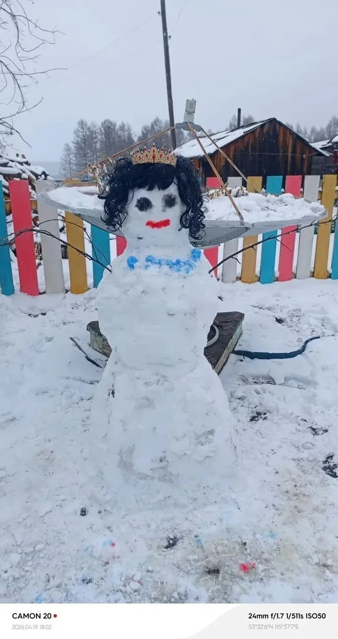 Снеговик семьи Алены Потаповой